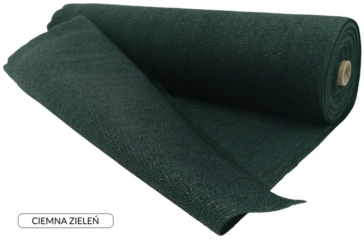 SIATKA CIENIUJĄCA OSŁONA BALKON OGRODZENIE PŁOT 90% 1,5x25 +OPASKI ZIELONA