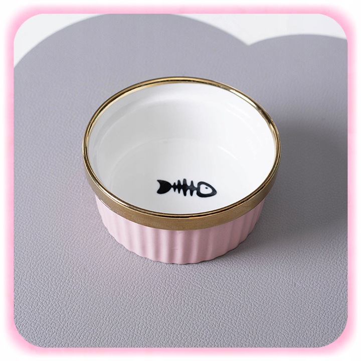 MISKA DLA KOTA PSA PODWÓJNA CERAMICZNA NA STOJAKU Miski ZESTAW 2SZT 2x300ml