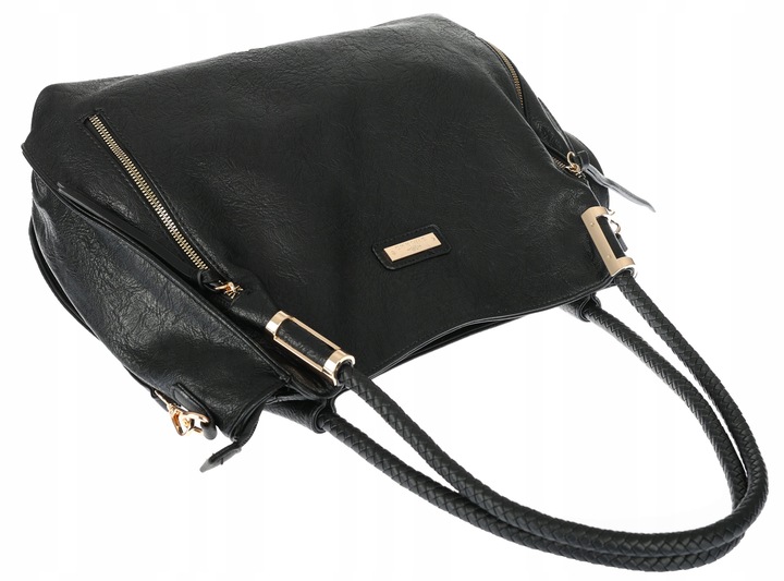 Torebka Damska Shopper Worek Pojemna Miejska Modna Torba CH7721 Czarna