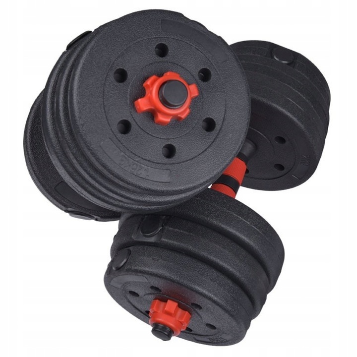 HANTLE REGULOWANE ZESTAW HANTLE DO ĆWICZEŃ 2x10KG 20KG SZTANGA + GRYFY