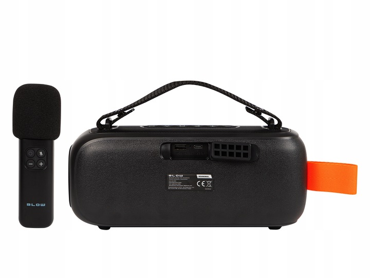 GŁOŚNIK BLUETOOTH PRZENOŚNY RADIO FM USB BEZPRZEWODOWY KARAOKE RGB MIKROFON