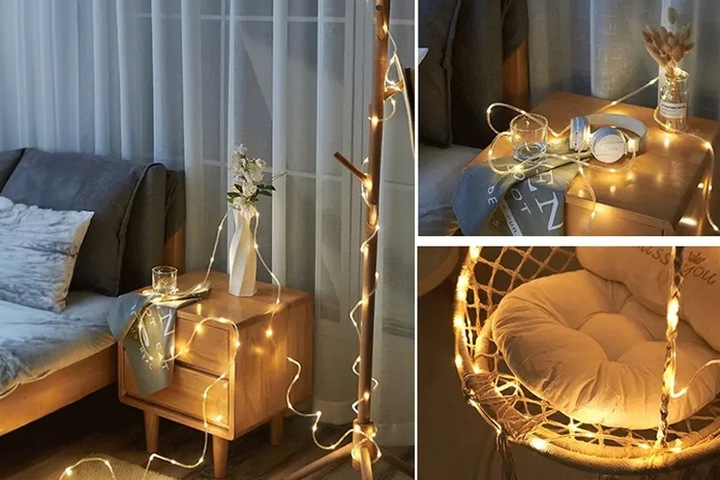 WĄŻ LED LAMPKI ZEWNĘTRZNE CHOINKOWE FLASH TRYBY TIMER IP67 230V CIEPŁY 20m