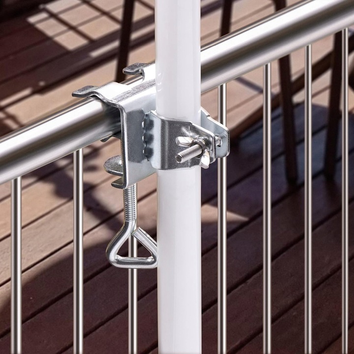UCHWYT NA PARASOL BALKONOWY 19-32MM STOJAK NA BALKON METALOWY SOLIDNY