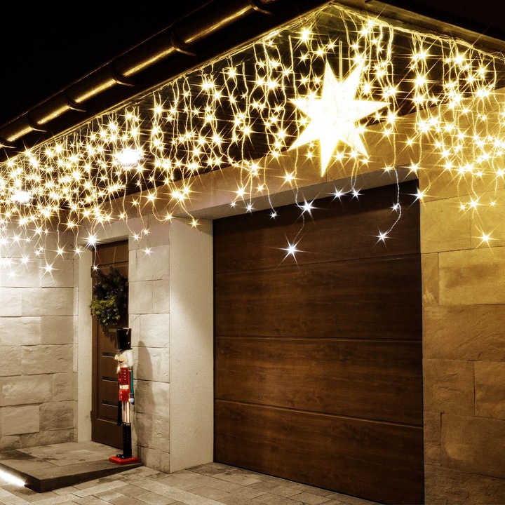 SOPLE FLASH 200 LED ZEWNĘTRZNE BIAŁE CIEPŁE CHOINKOWE lampki z Flashem