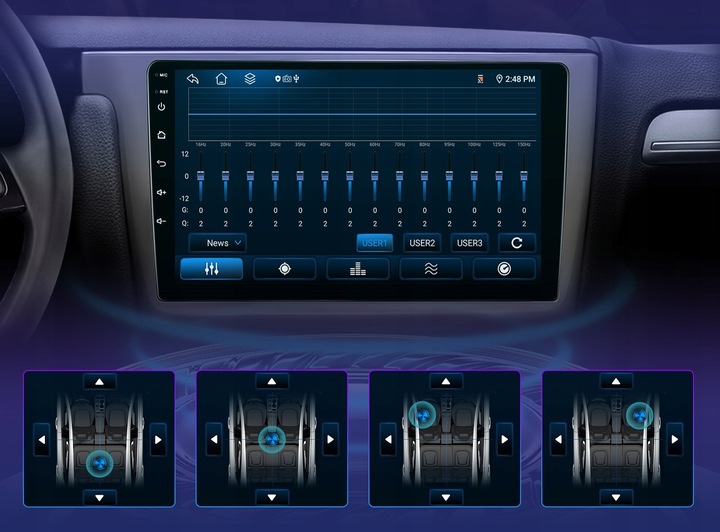 RADIO SAMOCHODOWE 2 DIN ANDROID 13 CARPLAY WIFI SIM GPS MAPY RDS DOTYKOWE