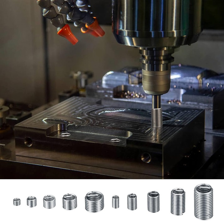 ZESTAW NAPRAWCZY GWINTÓW DRUCIANYCH WKŁADKI GWINTOWANE M3 M4 M5 M6 M8 x200
