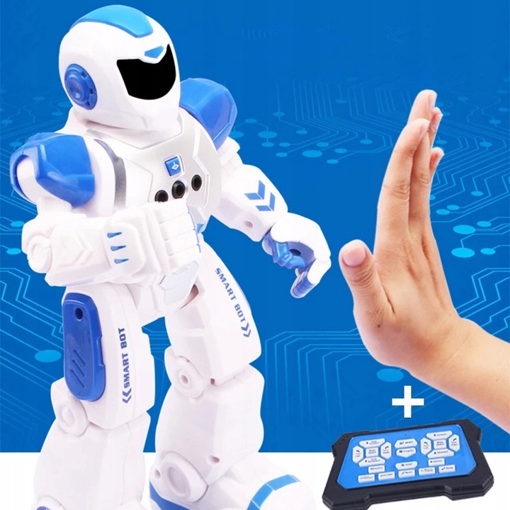 DUŻY ROBOT ZDALNIE STEROWNY ŚWIECI CHODZI PILOT AKUMULATOR SENSOREM GESTÓW