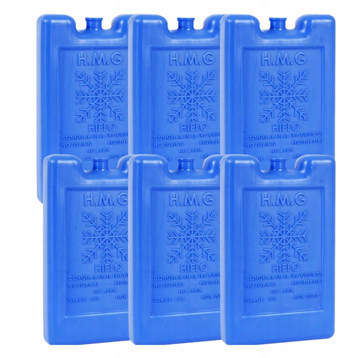 6X 500ml Wkłady chłodzące do lodówki turystycznej torby termicznej