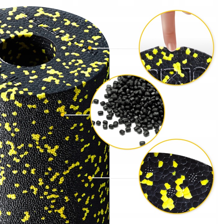 ROLLER WAŁEK PIŁKA PIŁECZKA ZESTAW EPP GŁADKI TWARDY DO MASAŻU DUOBALL