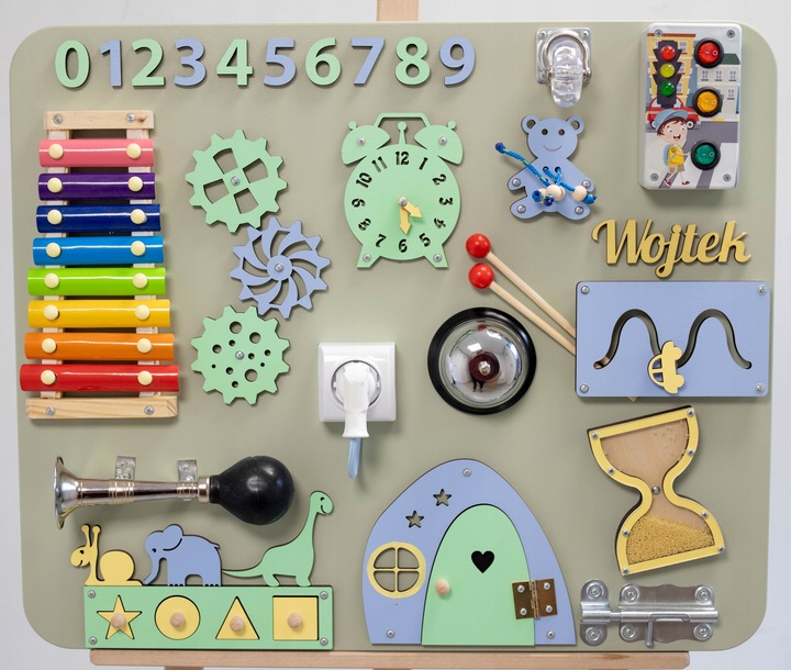 Tablica manipulacyjna sensoryczna Montessori