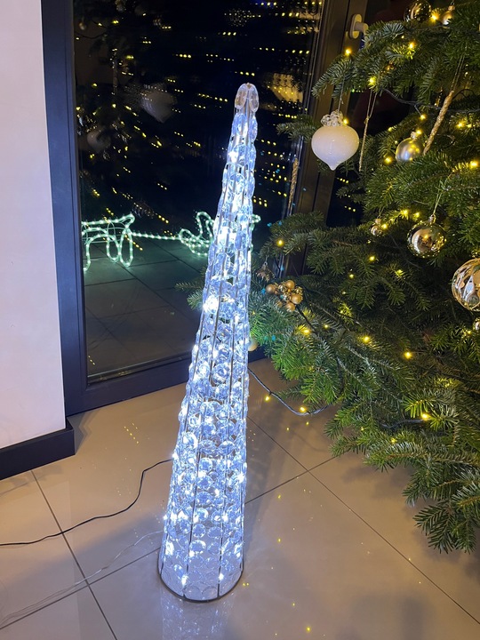 Stożek akrylowy Led kryształki 60 cm