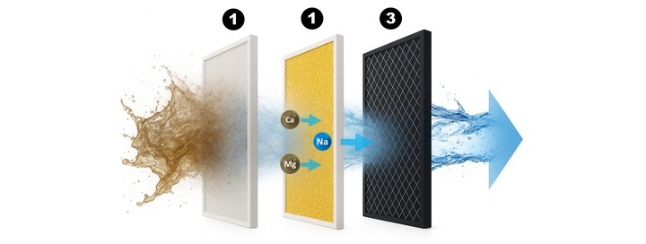 Zestaw Wkładów do Filtra Wody na Cały Dom 3-stopniowy Zmiękczacz WodaRO 10"