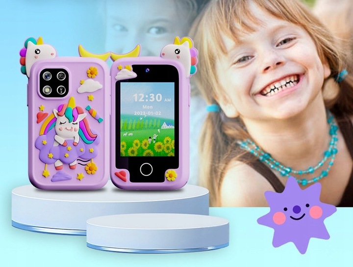 TELEFON DLA DZIECI SMARTFON ZABAWKOWY KAMERA LATARKA GRY POLSKIE MENU SMYCZ