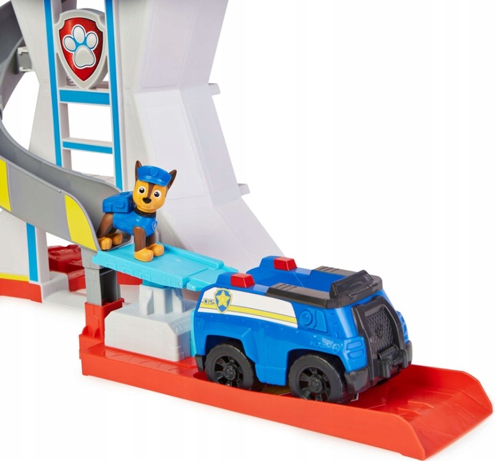 PSI PATROL DUŻA BAZA ZE ZJEŻDŻALNIĄ + CHASE FIGURKA I POJAZD RADIOWÓZ