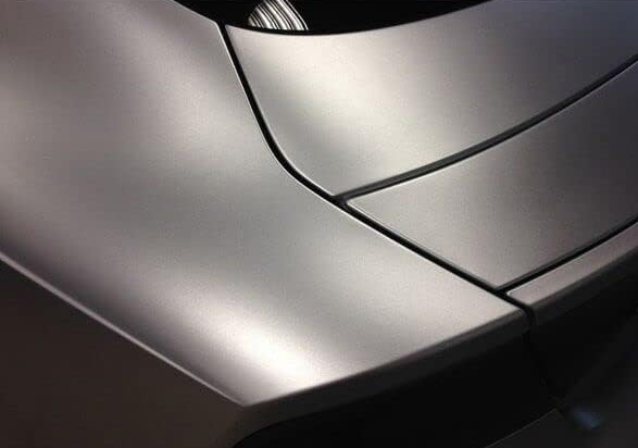 FOLIA SAMOCHODOWA CHROM MAT PERŁA SREBRNA SATYNA 50x152cm SAMOPRZYLEPNA