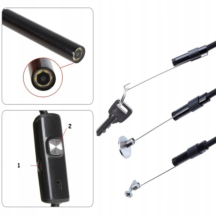 ENDOSKOP KAMERA INSPEKCYJNA ANDROID USB-C 5M LED USB-C 3w1