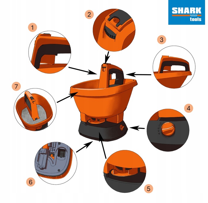 SIEWNIK akumulatorowy na baterie DO NAWOZU SOLI TRAWY 2,7L automatyczny