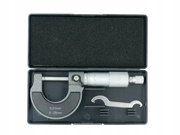MIKROMETR ŚRUBA MIKROMETRYCZNA MIKROMIERZ ANALOGOWY ZEWNĘTRZNY 0-25 MM