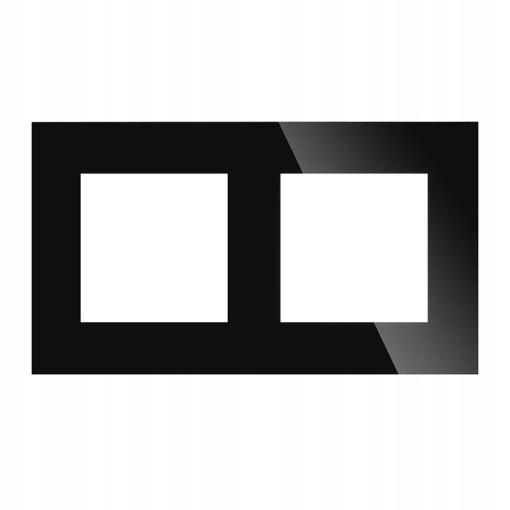 Gniazdo Podwójne Szklane Szkło Zestaw Ramka Podwójna i 2 x Gniazdko MIUUN