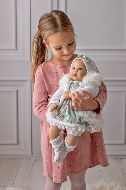 Lalka bobas interaktywna DUŻA REALISTYCZNA PACHNĄCA zestaw SMOCZEK PAMPERS