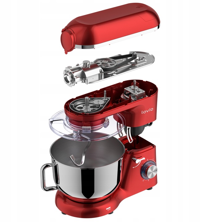 Robot kuchenny Lovio LVSTM02PRD 1900 W Czerwony Misa 6,2L 6 Prędkości