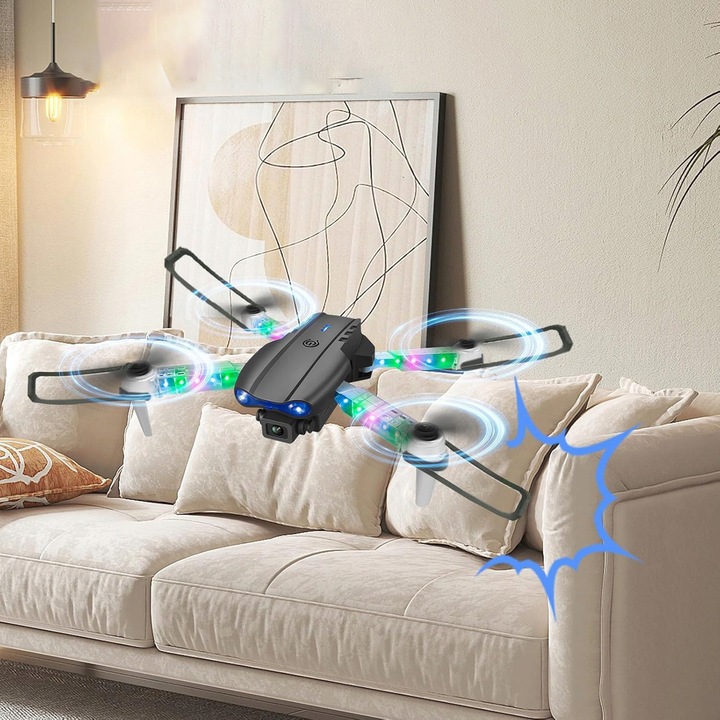 INTELIGENTNY E99D DRON Z PODWÓJNE KAMERY ZABAWKA SKŁADANIE CZTEROOSIOWE