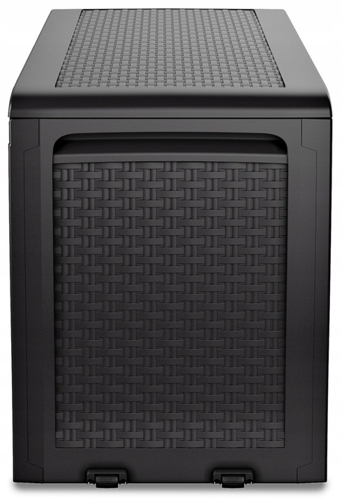 SKRZYNIA OGRODOWA BALKONOWA SCHOWEK RATTAN 270L - POJEMNA - GRAFITOWA - XL
