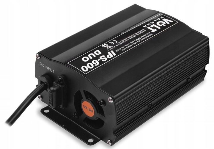 PRZETWORNICA VOLT 12/24V 230V 300/600W TIR + USB