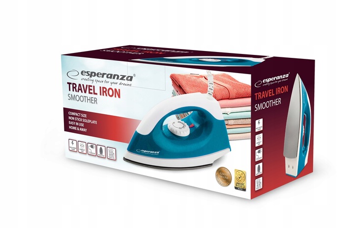 ŻELAZKO TURYSTYCZNE PODRÓŻNE KOMPAKTOWE 1200W