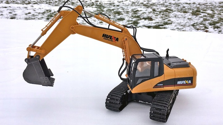 MOCNA KOPARKA ZDALNIE STEROWANA GĄSIENICOWA RC + CHWYTAK 2w1 METAL + PILOT