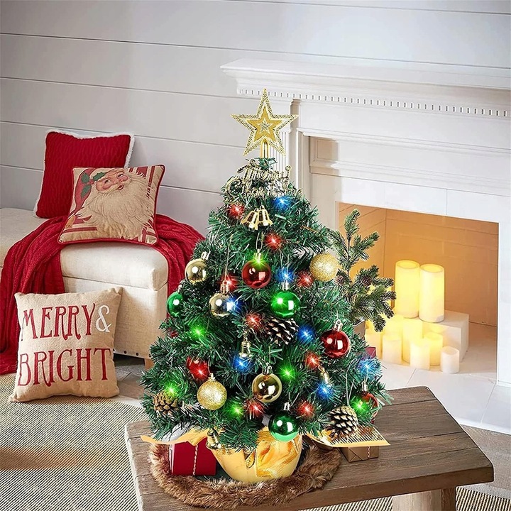 CHOINKA Z OŚWIETLENIEM LED 60cm MINI CHOINKA KOMPLET Z OŚWIETLENIEM CKZ