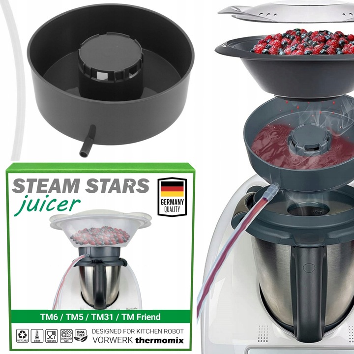Sokownik parowy / sokowirówka do VORWERK Thermomix TM6 TM5 | atest +BPAfree