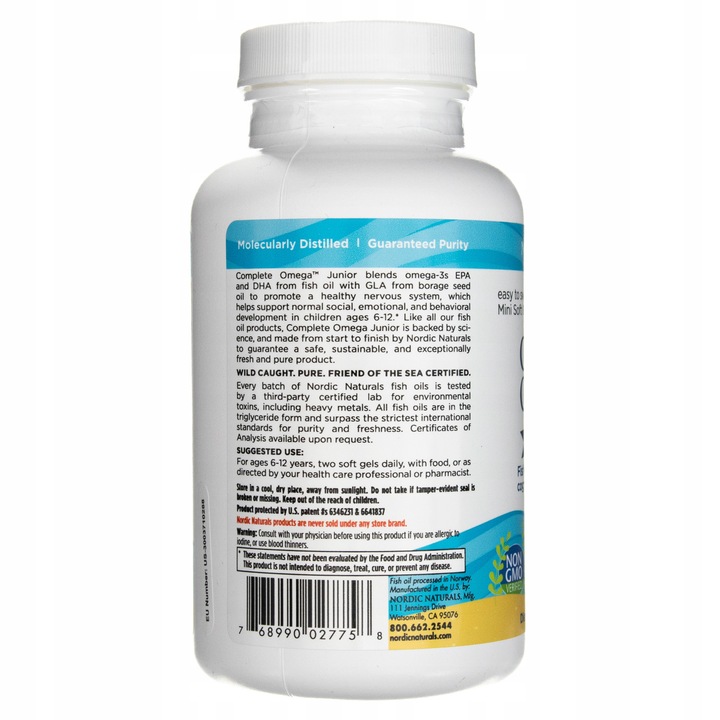 Nordic Naturals Complete Omega Junior 180 kapsułek