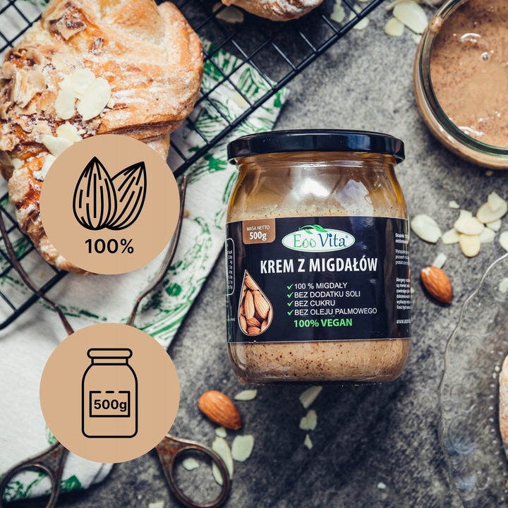 Pasta masło z migdałów migdałowe 500g
