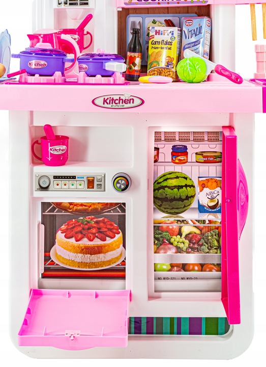 DUŻA KUCHNIA DLA DZIECI Kuchenka Akcesoria Światło