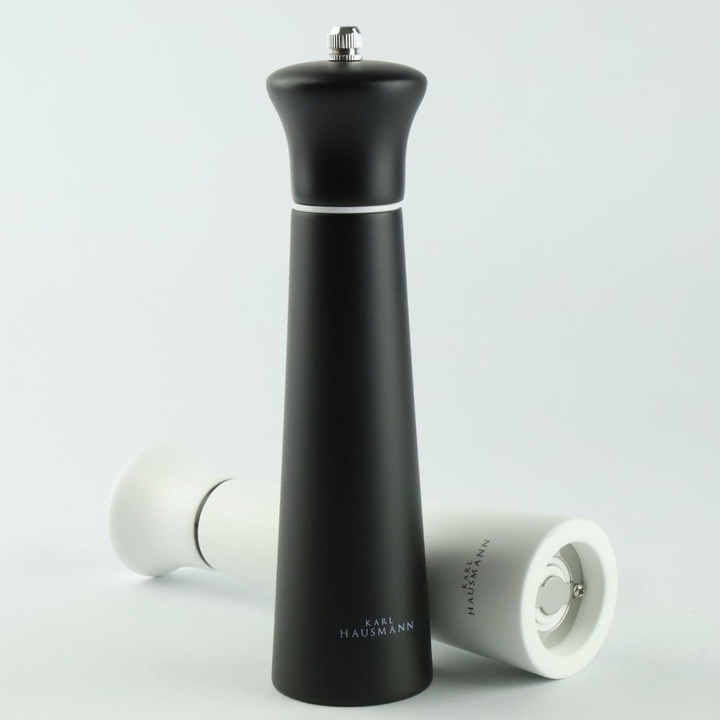 ZESTAW RĘCZNYCH MŁYNKÓW DO MIELENIA SOLI PIEPRZU PRZYPRAW BIAŁY I CZARNY