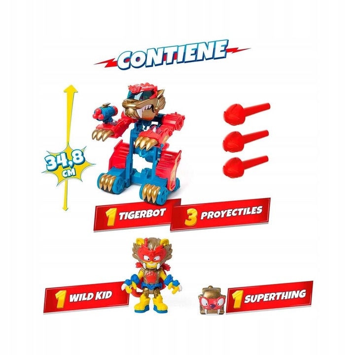 Zestaw Magicbox SuperThings Wild Tigerbot transformer zmienia się w pojazd