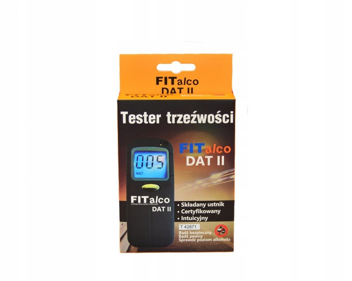 Alkomat FitAlco Dat II LCD LED + Ustniki + Gratis