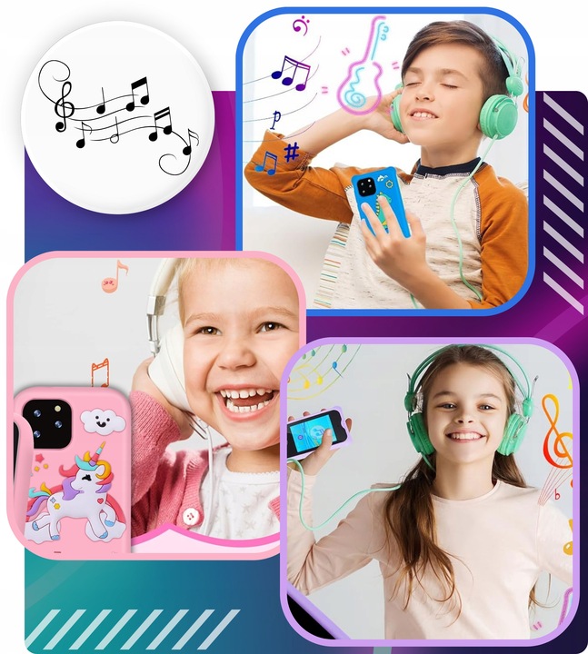 TELEFON DLA dzieci ZABAWOWY SMARTFON Z APARATEM KAMERĄ I GRAMI MENU PL