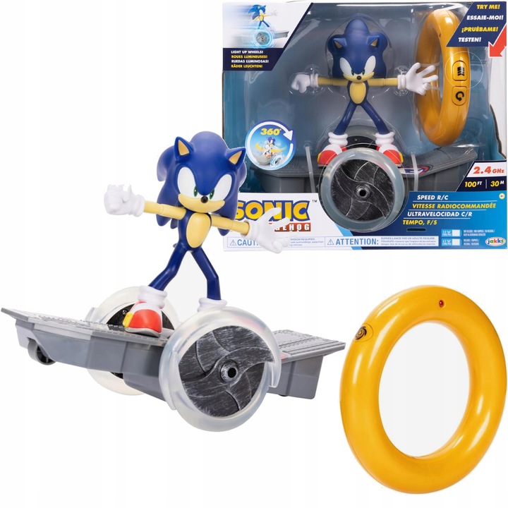 JAKKS ZESTAW SONIC THE HEDGEHOG FIGURKA NA ZDALNIE STEROWANYM POJEŹDZIE
