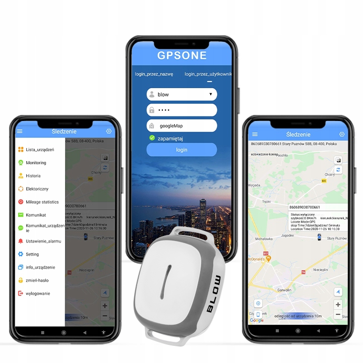 Lokalizator GPS GSM BL011 TRACKER PODSŁUCH osób zwierząt DZIECI APKA BLOW