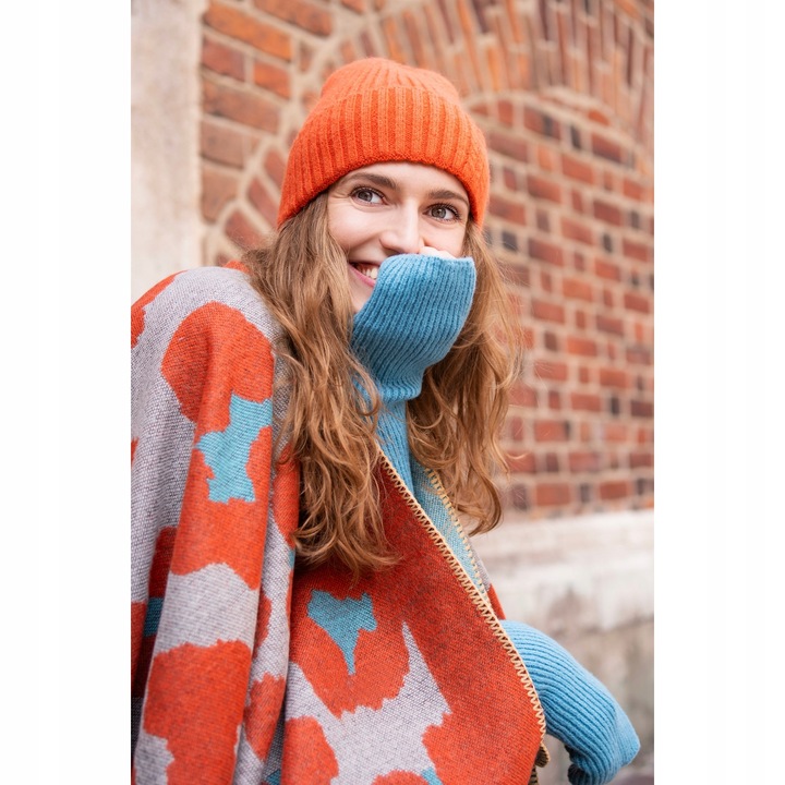 Rękawiczki Damskie Młodzieżowe Mitenki Bez Palców Długie Miękkie Casualowe