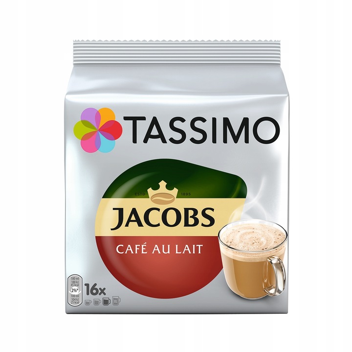 Kapsułki Tassimo Jacobs Cafe Au Lait 6x 16 szt. zestaw 5+1 GRATIS! [96 kaw]
