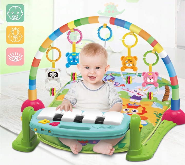 MATA EDUKACYJNA INTERAKTYWNA PIANINKO GRZECHOTKI GRYZAK LUSTERKO DLA DZIECI