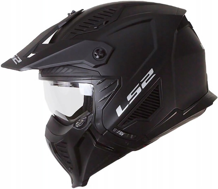 KASK MOTOCYKLOWY SZCZĘKOWY LS2 OF606 DRIFTER SOLID MATT BLACK - 06