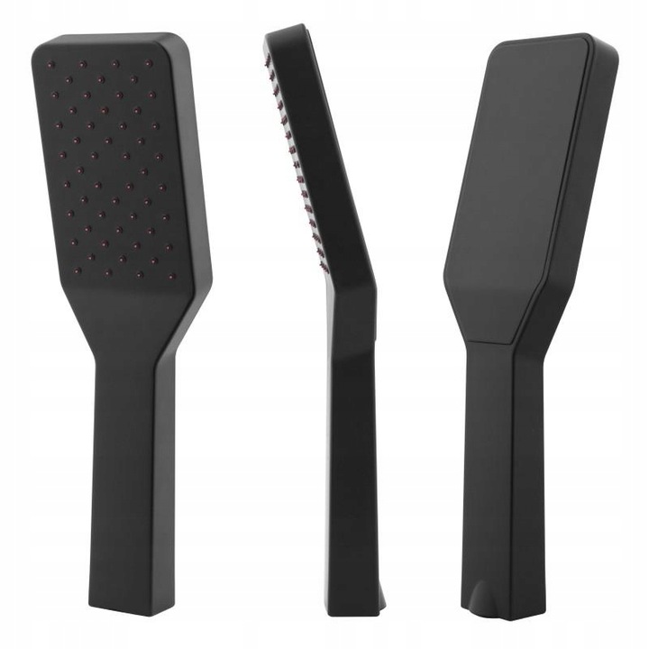 Bateria prysznicowa czarna ścienna jednouchwytowa ze słuchawką i wężem YOKA