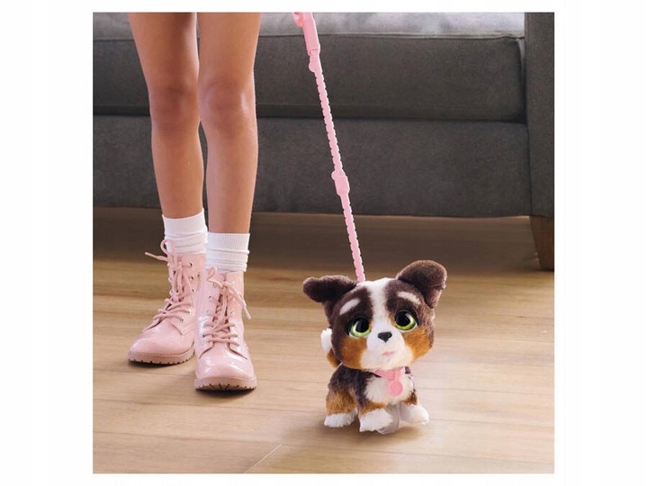 HASBRO FUR REAL WALKALOTS CHODZĄCY PIESEK NA SMYCZY DŹWIĘKI INTERAKTYWNY