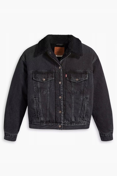 Damska kurtka Levi's dżinsowa z podszewką ze sztucznego futra | R. XS