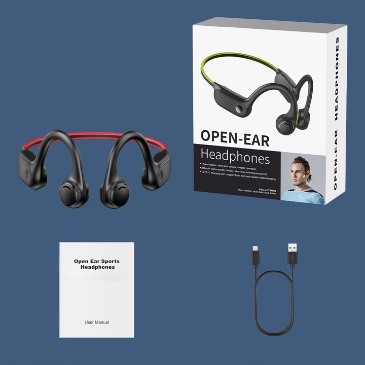 Bezprzewodowe kostne Bluetooth 5.2