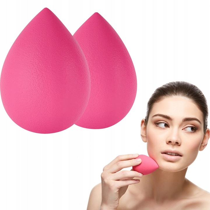 GĄBKA BLENDER DO MAKIJAŻU RÓŻOWA 2SZT MAKE-UP